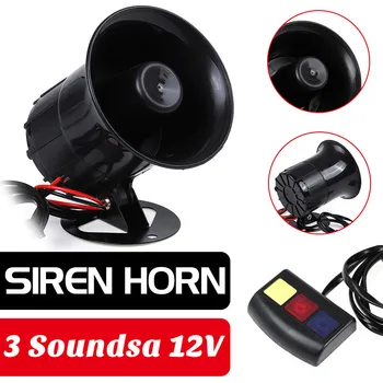 

30W car audio Tone Loud Horn 3Sound 105db Truck Speaker Warning Alarm Siren Polices Fire Ambulance Horn Loudspeaker haut parleur