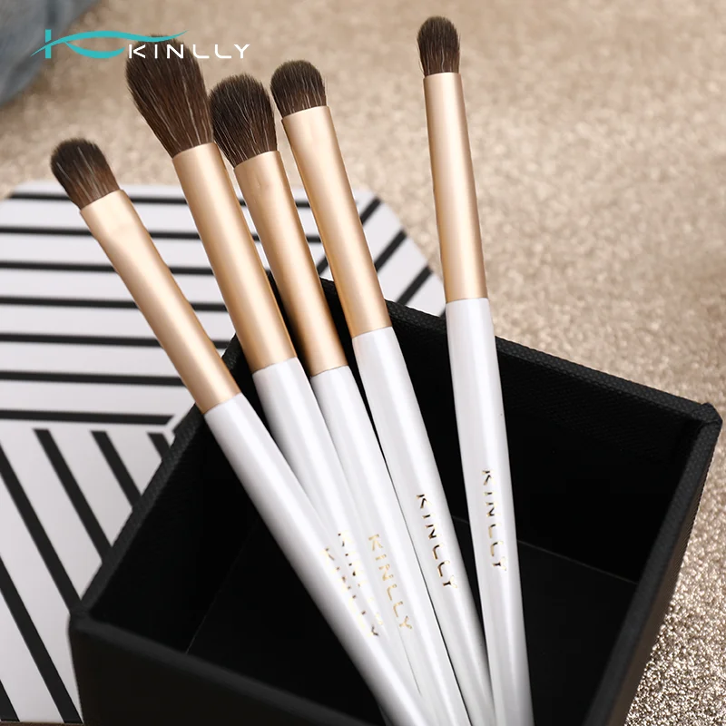 

Eye Makeup Brushes 5pcs Eyeshadow Makeup Brushes Set with Soft Natural Hairs & Wood Handle for Eyeshadow,Eyebrow, Eyeliner