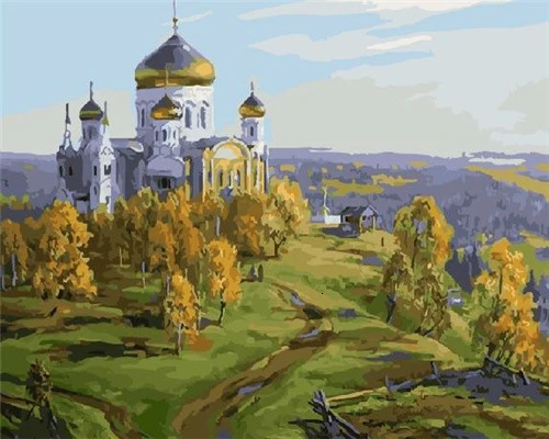 SZHC2643 HUACAN картина маслом по номерам городской пейзаж акриловый рисунок холст картина для взрослых украшение дома подарок - Цвет: SZHC2643