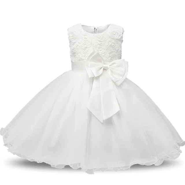 girls white christening dress