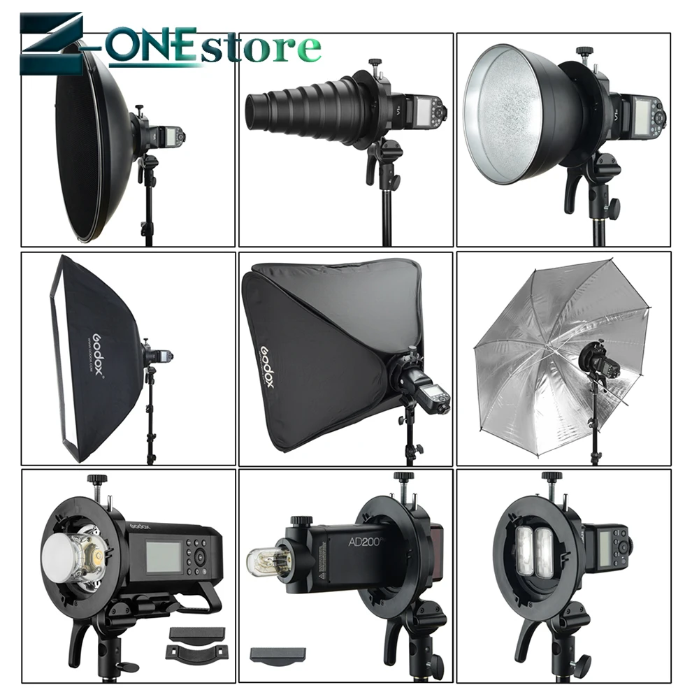 Godox S2 Bowens крепление вспышки s-типа держатель кронштейн для Godox V1 V860II AD200 AD400PRO Speedlite Flash Snoot софтбокс