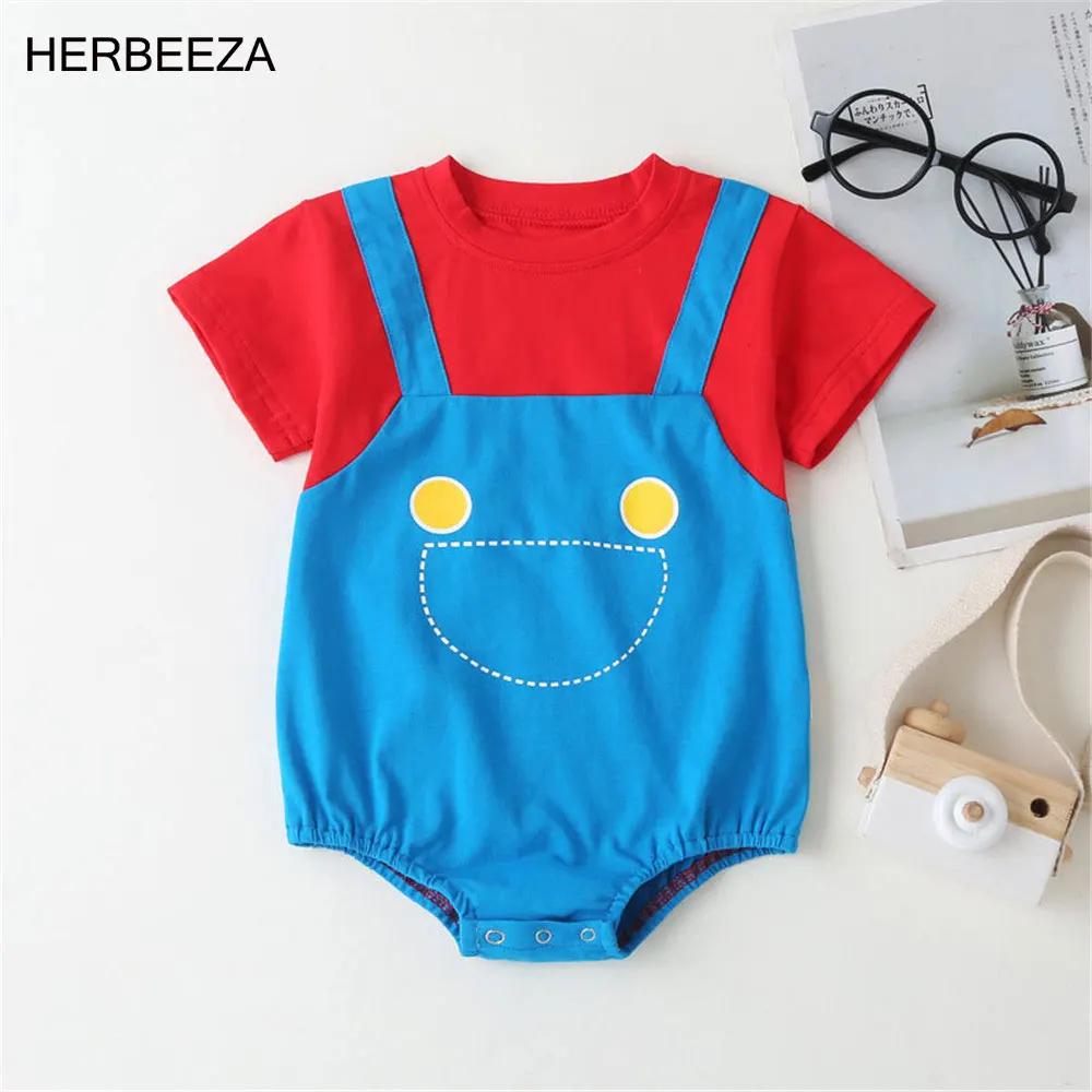 

Summer Baby's Rompers Casual Children's Clothing Cotton Boys Sleepwear Patchwork Newborn Boys Bodysuits For Kids Baby Clothes