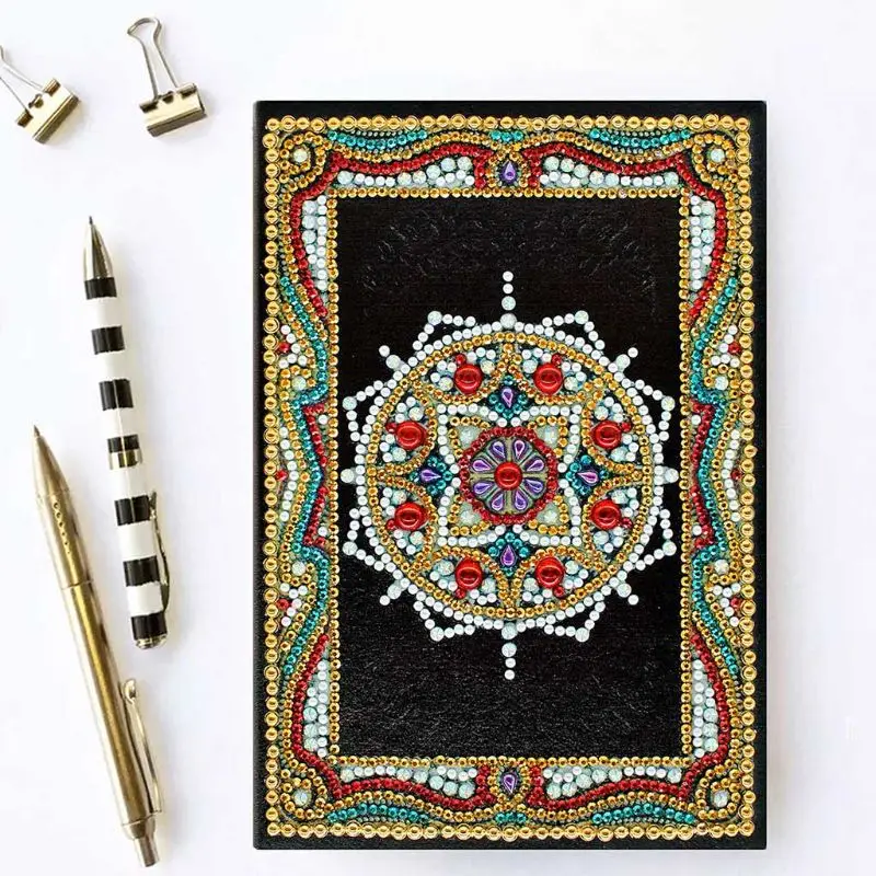50 Pages Diamond Painting Notebook DIY Flower Special Shaped Embroidery Cross Stitch A5 Diary Book Craft