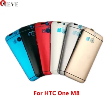 

10pcs/lot with NFC Warranty Battery Cover For HTC One M8 Back Housing Case with Volume Power Button Camera Lens 831C