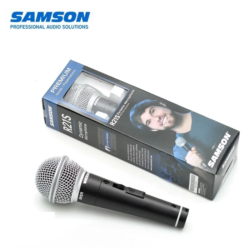 

100% Samson R21s Professional Dynamic Handheld Microphone With XLR To 1/4" Mic For Karaoke And Recording With Cable And Mic Clip
