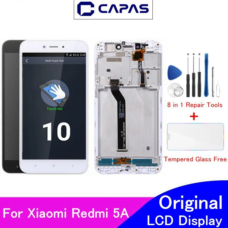 Оригинал для Redmi 5A ЖК-дисплей + рамка 10 Сенсорная панель экрана Xiaomi ЖК-дигитайзер
