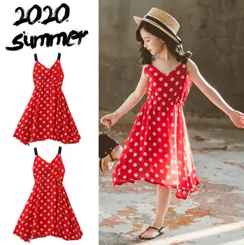

2020 new girl western style polka dot dress summer dress new vest halter dress tide dress beach dress