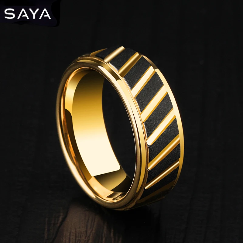 

High Polished 8mm Width Tungsten Men Wedding Rings Fashion Jewelry, Customized
