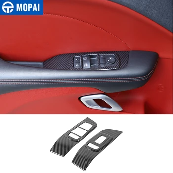 

MOPAI Carbon Fiber Garin Car Interior Door Window Lift Button Panel Decor Cover for Dodge Challenger 2015-2020 Accessories