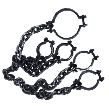 

1 Set of Fetter Buckle Big Body Plastic Plastic Cuff Halloween Props Plastic Handcuffs for Festival