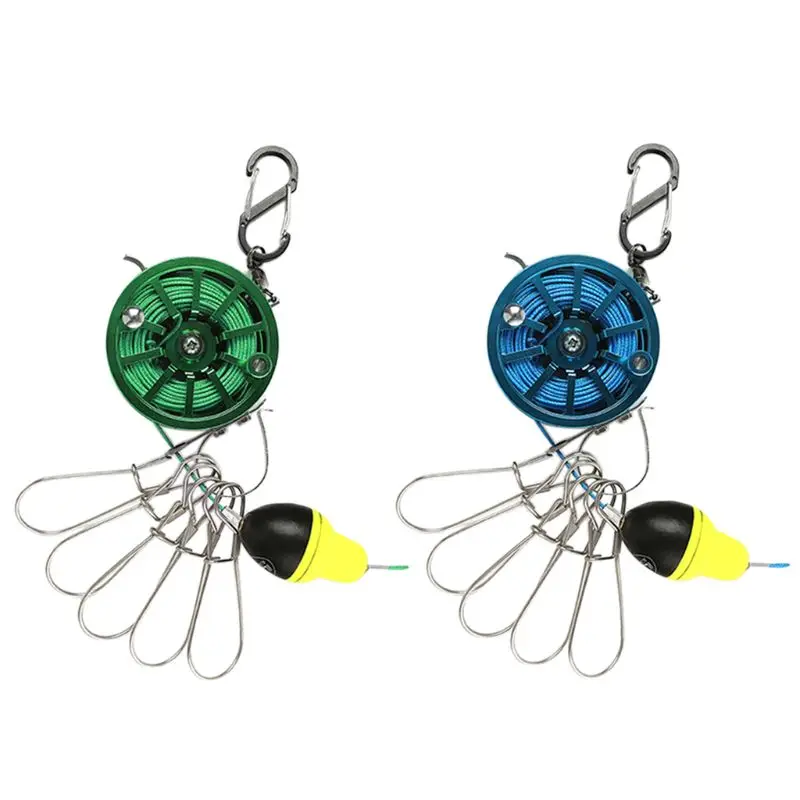 

Fishing Stringer Live Fish Lock Buckle with Reel and Float Stainless Steel 5 Snaps Fishing Stringer Clips Tackle Carp Pesca