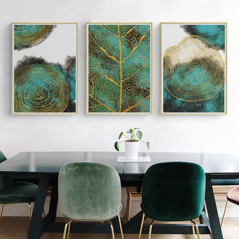 Leaf and Trunk Texture Abstract Wall Art Canvas Poster Print Nordic Decorative Picture Painting Modern for Living Room Decor | Дом и сад