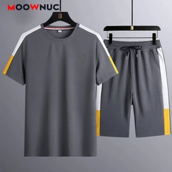 MOOW – ensembles de vêtements de sport pour hommes, survêtement masculin décontracté à la mode, T Shirt + jogging court, sweat shirt Hombre respirant 5XL, collection été 2021 