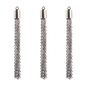 

10pcs Stainless Steel Chain Tassels 60mm Long For Jewelry Diy Earrings Pendants Making Accessories