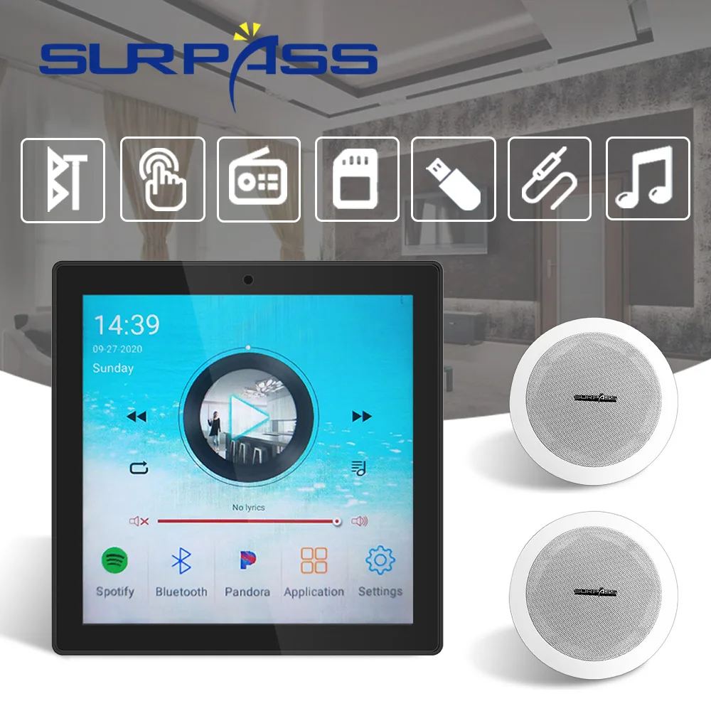 Настенный усилитель Surpass Audio Wi-Fi Bluetooth с потолочным динамиком посылка музыкальной