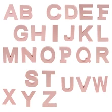 pink wooden letters for nursery