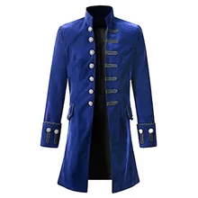 Костюм для мужчин Slim Fit Мужской s саморазвитие бархат готика стимпанк чистого цвета Пальто Повседневное с длинным рукавом костюм жаккард одежда