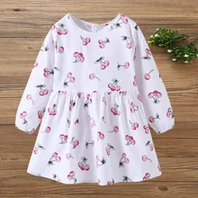 Г. Модное детское платье для маленьких девочек платье принцессы с длинными рукавами и рисунком фруктов для маленьких девочек