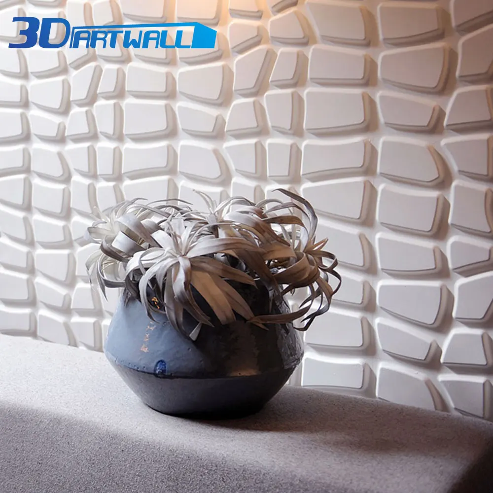 Матовый белый ПВХ текстуры украшения 3D стеновые панели сетки дизайн 3D панели поставляется в 12 штук