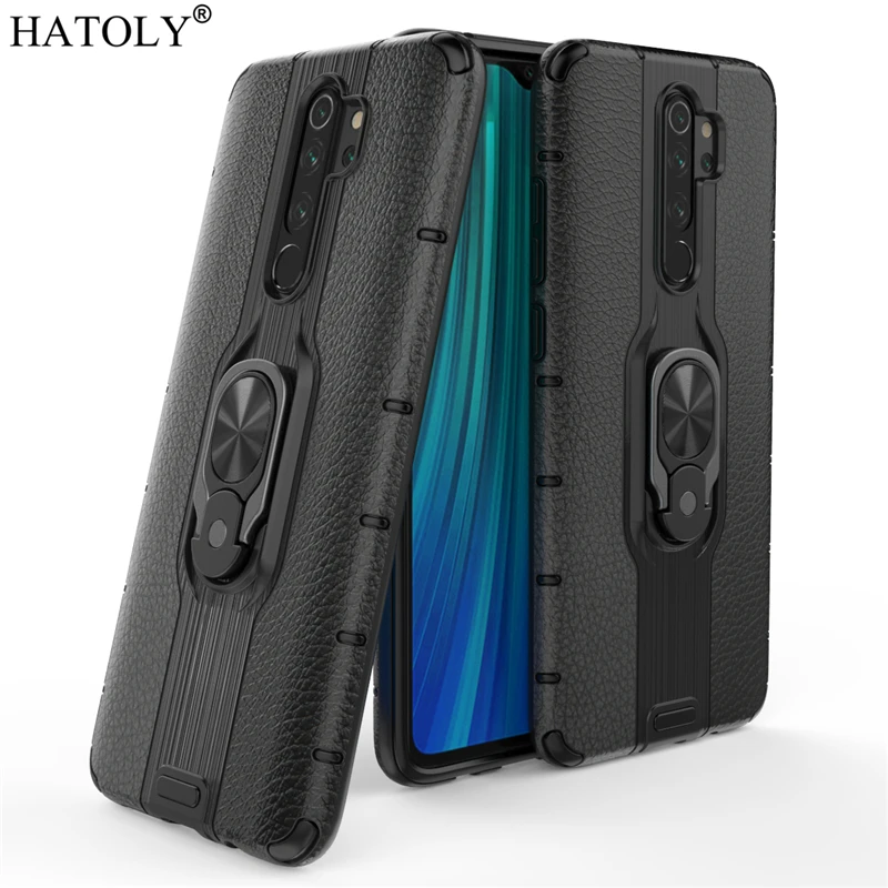 Для Xiaomi Redmi Note 8 Pro Чехол для армированный чехол с кольцом пальца резиновый жесткий