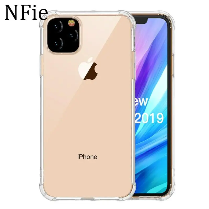 Для iphone 11 Pro Max 2019 XS MAX XR X 10 6 6S 7 8 Plus Супер Противоударный Ультратонкий Мягкий ТПУ