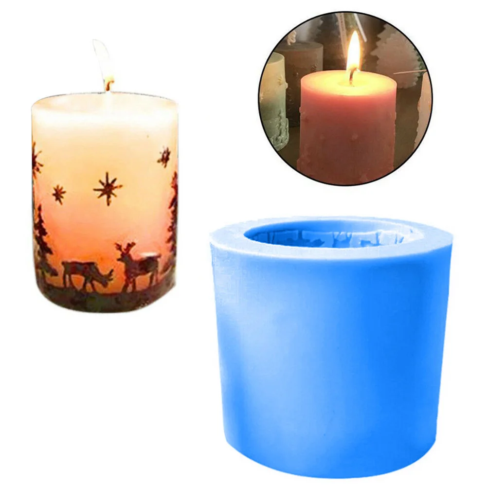 3D Рождественская елка олень торт свечи формы силиконовые для мыла Инструменты