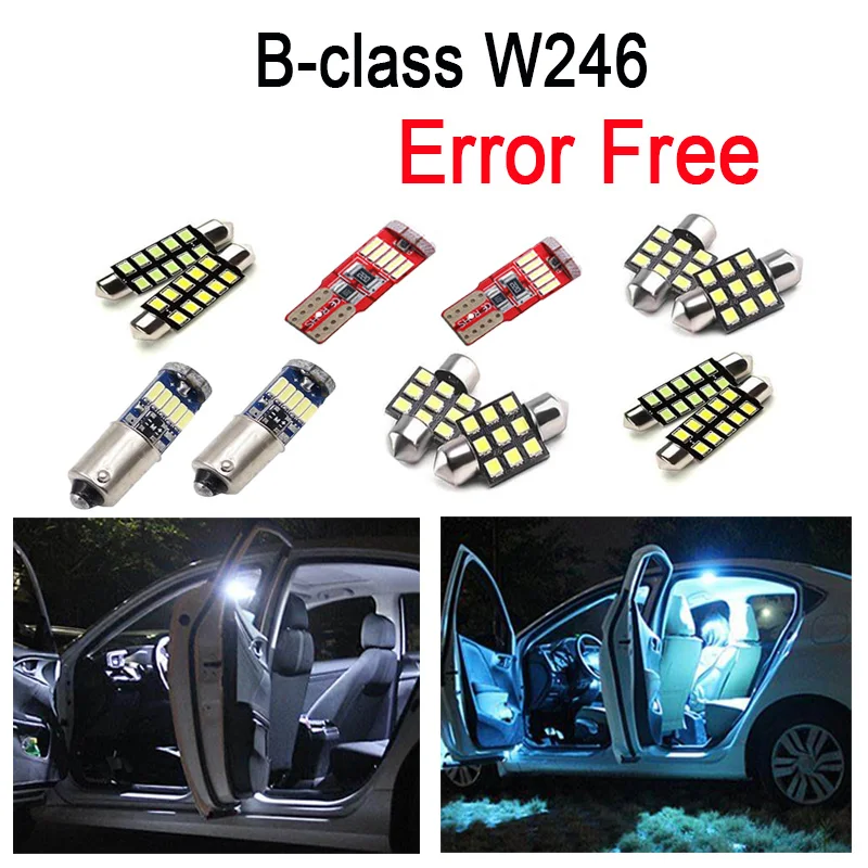 

17pcs LED license plate bulb interior light Kit For Mercedes For Mercedes-Benz B class W246 B160 B180 B200 B220 B250 B260 2012+