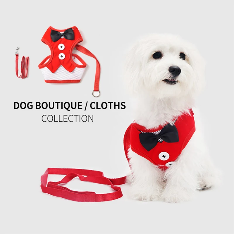 

Dog Pet Harness and Leash Set Soft Mesh Puppy Small Dogs Cat Clothes Puppy Vest No Pull Pet Harness For Chihuahua Pug Shih Tzu
