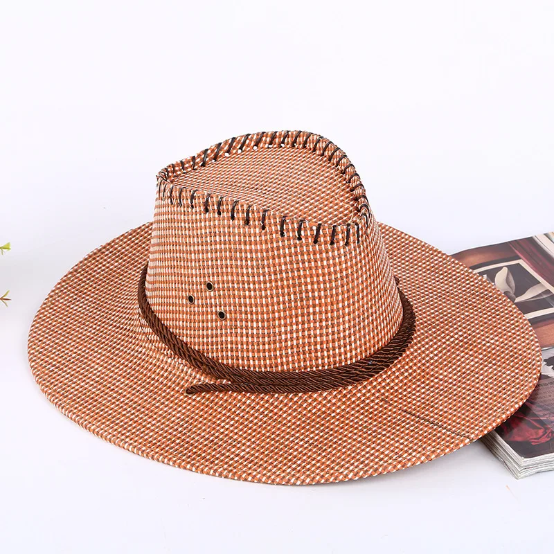 New Style Four Seasons Casual Cowboy Hat Monochrome Bell-Shaped MEN'S Hat Elegant Outdoor Travel Cowboy Hat Men's