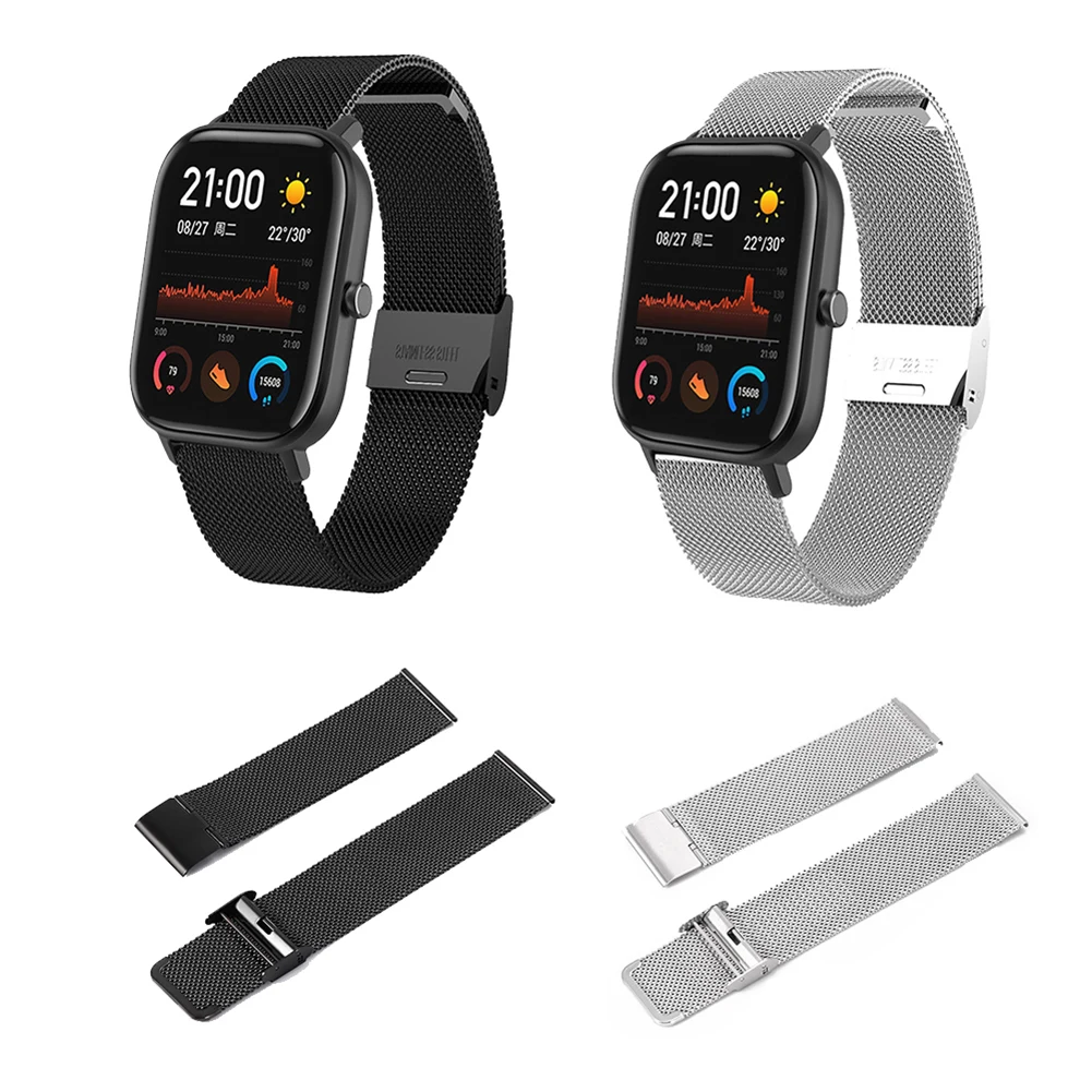 

Replacement Stainless Steel Watch Strap Wristband for Huami Amazfit GTS Watch TS95