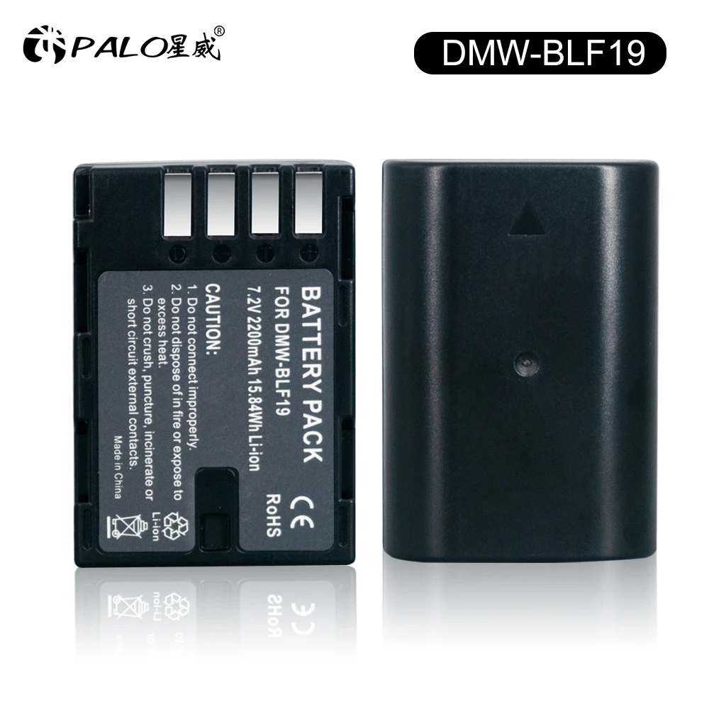 PALO 2200mAh DMW-BLF19E DMW-BLF19 DMW BLF19 BLF19 BLF19E Camera Battery for Panasonic Lumix GH3 GH4 GH5 G9