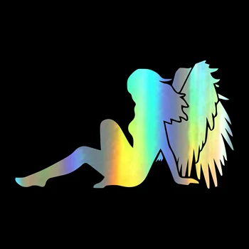 

Angel Girl Funny Car Stickers and Decals Cartoon Racing Car Styling Bumper Sticker Vinyl Decal for Vehicle Door Body 6.25"x3.7"