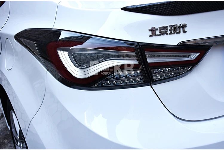 Автомобильный Стайлинг для hyundai Elantra задний светильник s 2012- все светодиодный Elantra задний светильник DRL+ тормоз+ парк с динамическим рулевым управлением