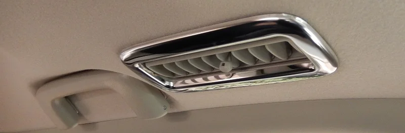 4 шт. хромированные накладки на воздуховоды в потолке для Mitsubishi Pajero IV Мицубиси Паджеро 4 2008- год
