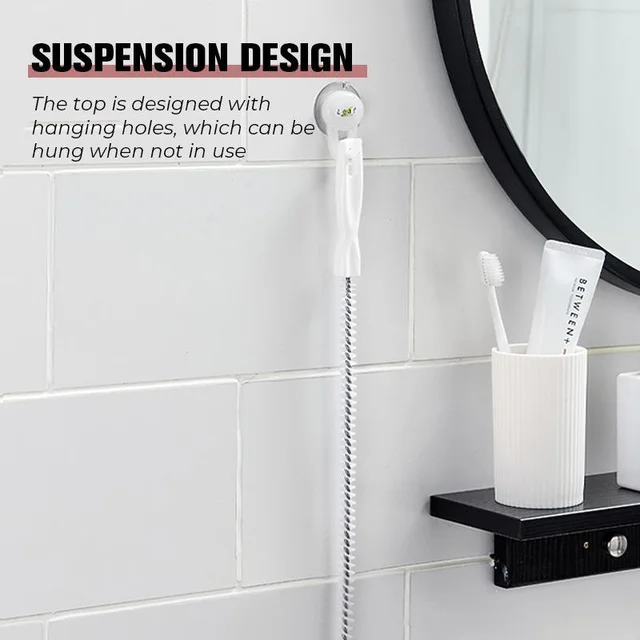 45 Cm/17 Hüvelykes Csővezeték Kotró Kefe Meghosszabbított Hajlékony Fürdőszoba Konyhai Tisztító Szennyvízcsatorna Kiegészítők - Image 5