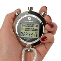 Waterproof Digital Stopwatch Metal 1/1000 Seconds Handheld LCD Display Chronograph Outdoors Timer Counter Sports Watch Relogio 1