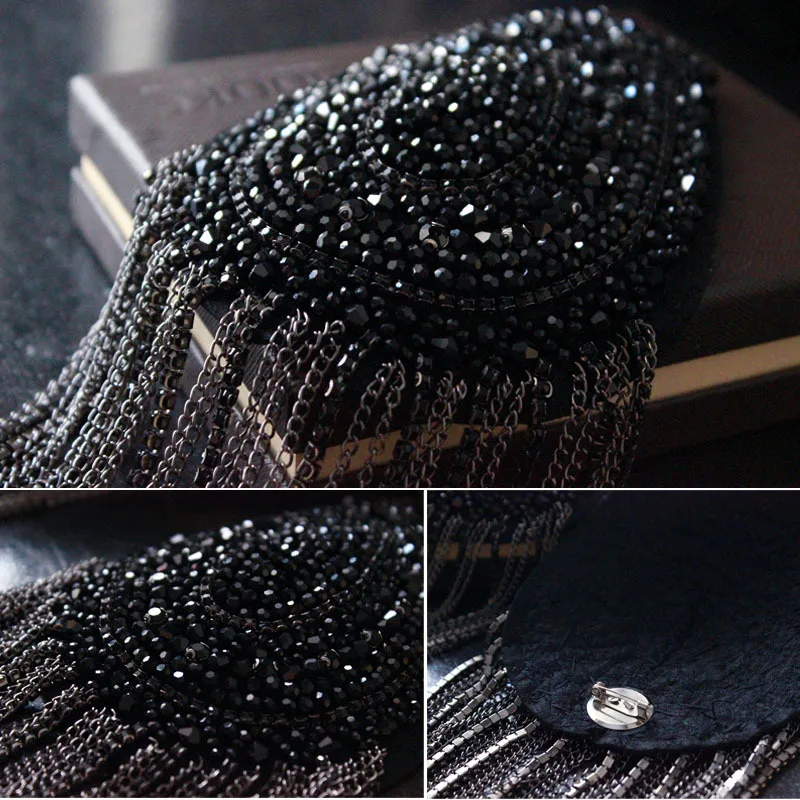 Clothing Epaulettes Accessories Patch Metal Diamond Tassels Epaulet Dress Apparel