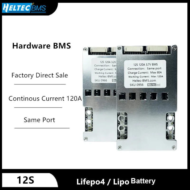 

Heltec Wholesale 40V BMS 12S 120A Balance Board 3.2V lifepo4/3.7V 18650 Li-ion Battery protection board