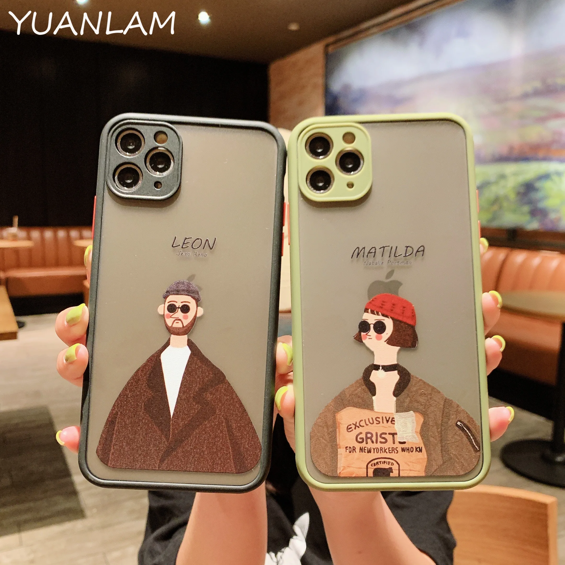 Ультратонкий матовый чехол для iPhone 11 Pro X XR XS MAX Leon Matilda дизайнерский жесткий