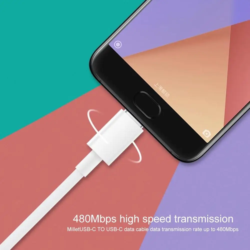 Зарядный кабель Xiaomi type-C/USB-C, длина: 1,5 м