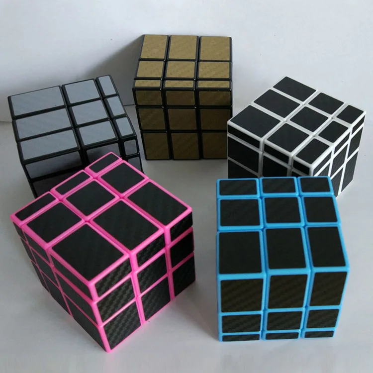 Zcube Волшебные куб 3x3x3 зеркало нео куб блоки из углеродного волокна Стикеры Magic cube Развивающие игрушки или хороший подарок для детей