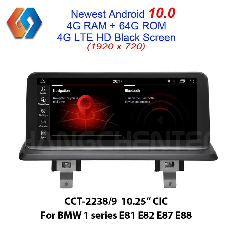 Автомобильный мультимедийный GPS навигатор 64G Android 10 0 экран для BMW 1 серии E81 E82 E87 E88