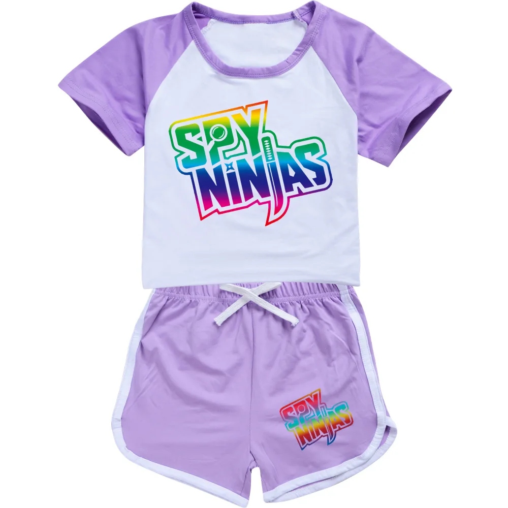 

Children's T-shirt Shorts Sports Set SPY NINJAS Shirt Summer Teen Girls Clothing Boy T Shirt Kidz Girls Boutique Outfits 100-170