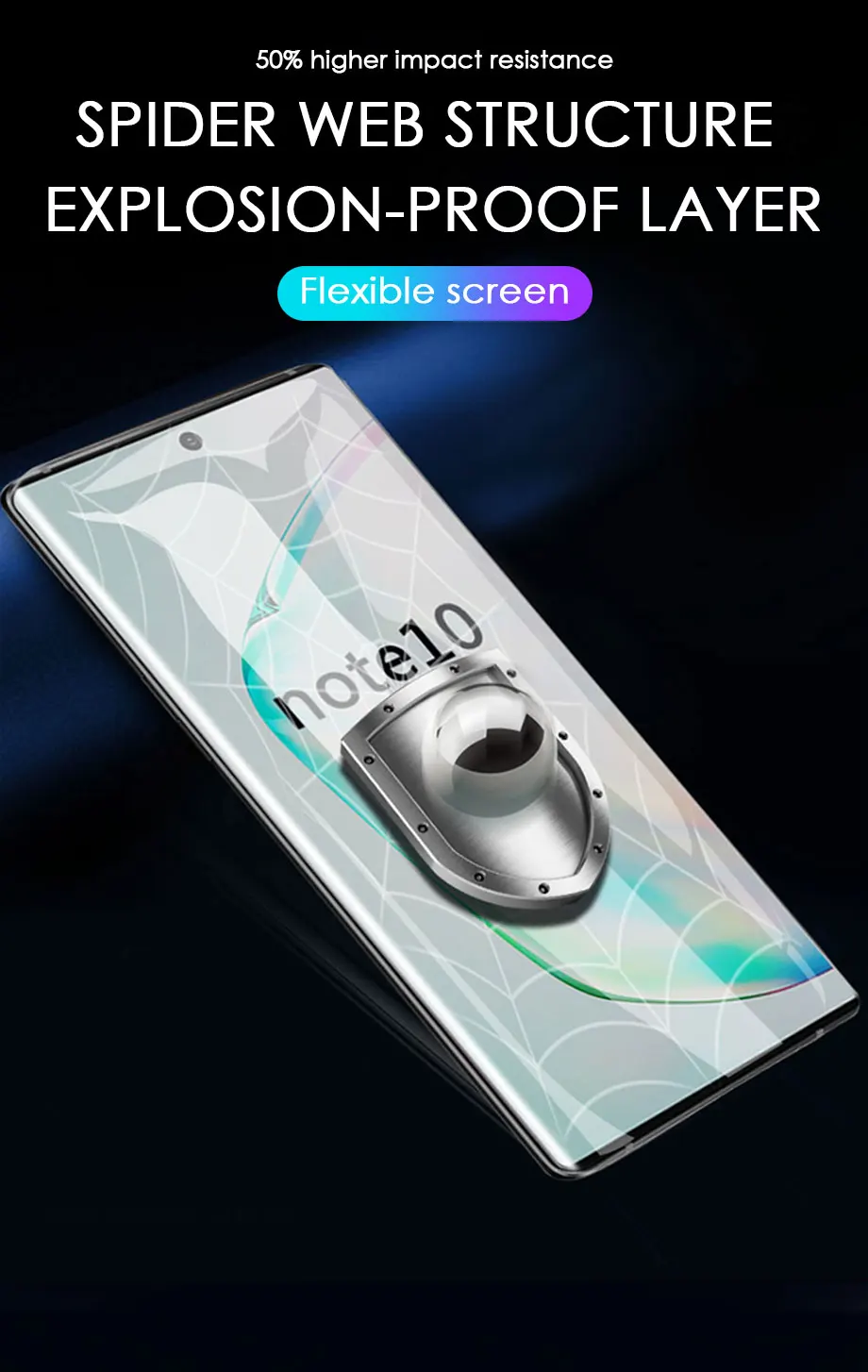 Защитная пленка для экрана для samsung Galaxy Note 10 Pro 9 8 S10 S10e S8 S9 Plus 500D мягкая защитная Гидрогелевая пленка A10 A50 без стекла