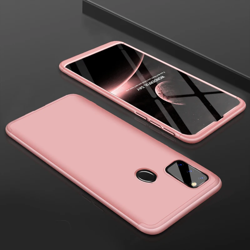 GKK Роскошный чехол для samsung M30s чехол 3 в 1 полная защита противоударный Матовый Жесткий чехол для samsung Galaxy M30s Coque Fundas - Цвет: Rose Gold