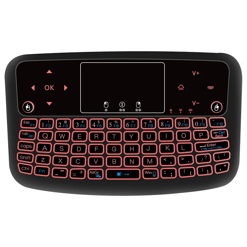 

A36 2.4G for TV Box Mini PC Full-featured Mini Keyboard Touch Wireless Four Color Backlit QWERTY Mini Keyboard Touchpad Airmouse