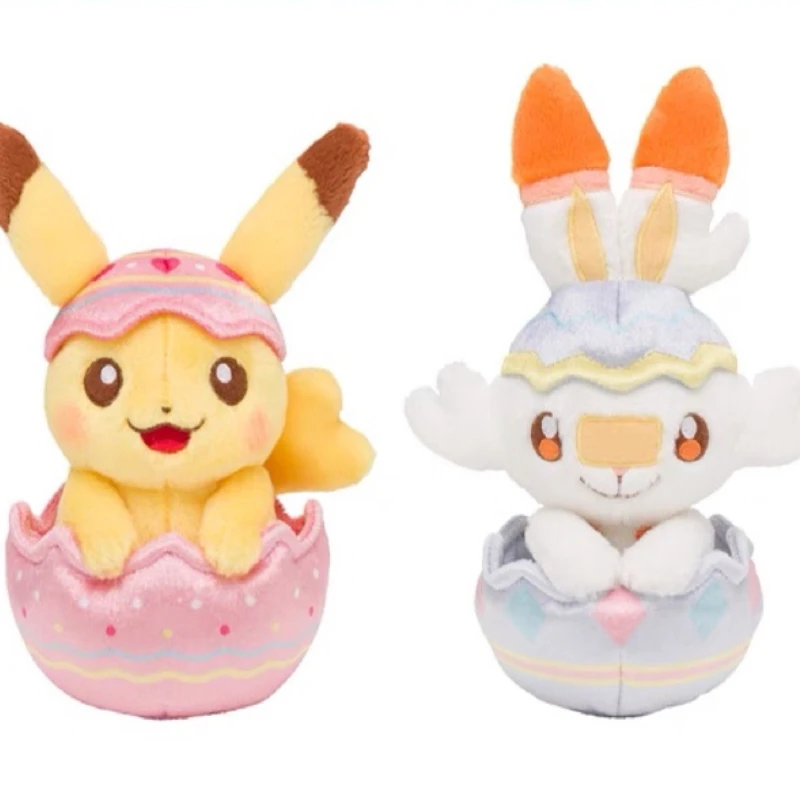 Tommy Pokemon animation colored eggs Pikachu plush toys soft stuffed dolls decorate children's Xmas Gift Birthday Easter gift |