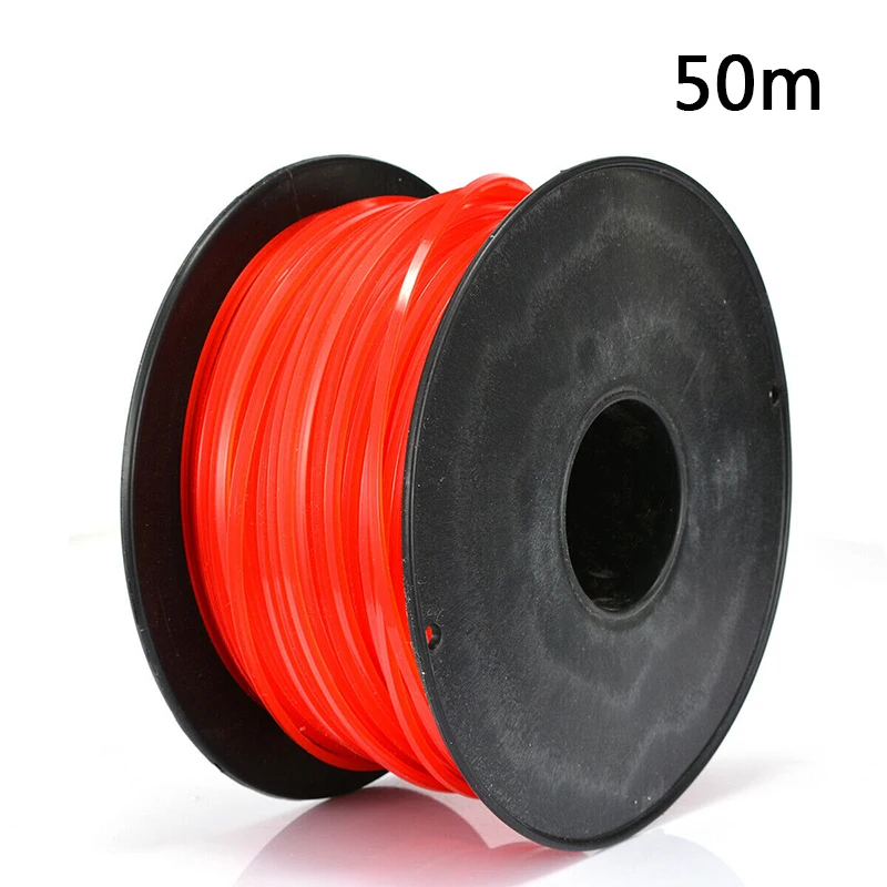 cheap 1* Trimmer Cord Wire Fit For STIHL Red Nylon Length 50m Thickness 2.7mm Easy To Replace And Install