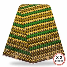 Африканская восковая ткань с принтом Хлопок Шитье Анкара африканская ткань 12 ярдов Нигерия Гана ткань для DIY свадебного платья 91631