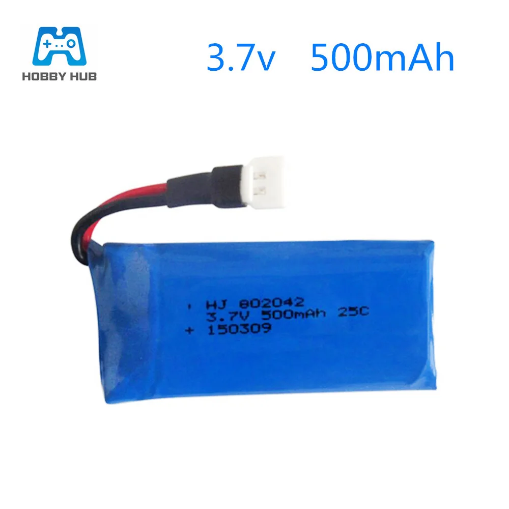 Аккумулятор Lipo 3 7 в 500 мАч для квадрокоптера H43WH Udi U941 U816A U927 WIFI818 107 385 RC запасные